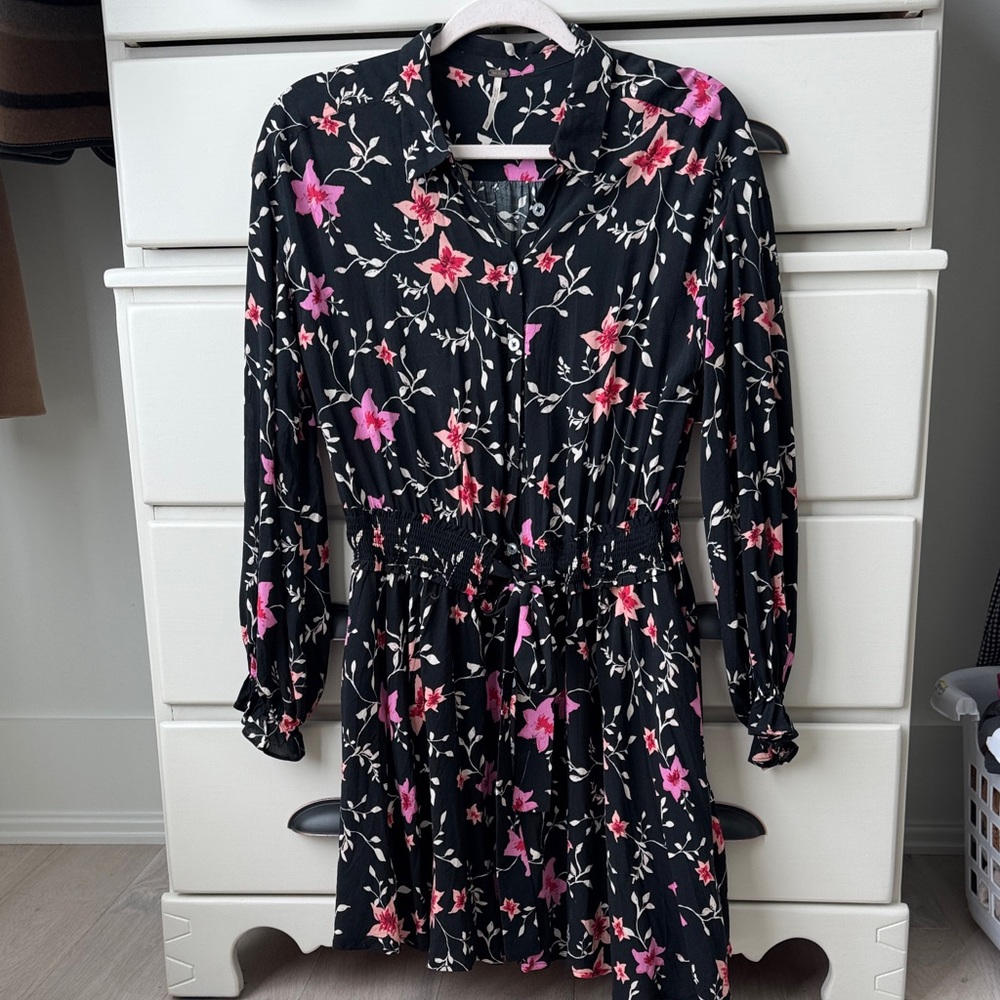 Free people Floral button up dress
